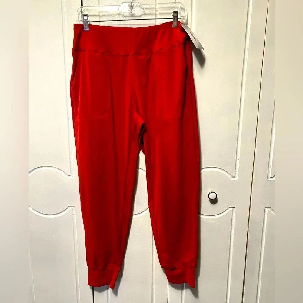 NWT SoothFeel Women's Joggers High Waisted Orange size large